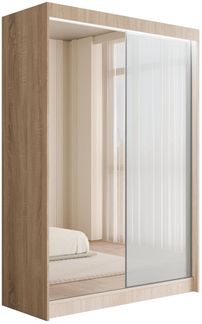 ALTDECOR Schiebetürenschrank VESLI (Kleiderschrank Garderobenschrank mit viel Stauraum Moderner Schrank) Spiegel Spiegeltüren Vielseitiger Schwebetürenschrank LED Beleuchtung