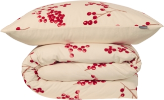 Schiesser Bettwäscheset Rowan - Feinbiber - 2-teilig - 155x 220 cm - Creme