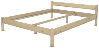 Pfostenbett aus Zirbenholz (Zirbe) "Zirben-Amelie" 180x220 cm