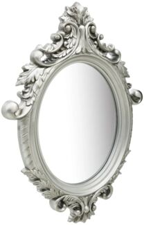 Wandspiegel, Badspiegel im Schloss-Stil 56x76 cm Silbern de6955