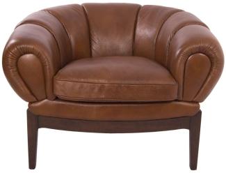 Clubsessel Port Romana Leder Whisky-Brown