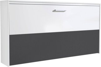 Schrankbett ALBERO 90x200 cm weiß grau-metallic Funktionsbett