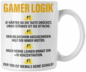 Trendation Tasse Trendation - Gamer Tasse Geschenk Jungs Jungen Zocker Mitbringsel Männer Tassen Zocken Gaming Geschenkideen PC Kinder Zubehör Spruch Lustig