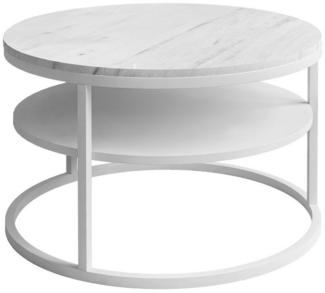 Lookway Couchtisch CIRI SLIM LEVANTO mit Ablage (1 Tisch), Durchmesser: ⌀ 60 cm