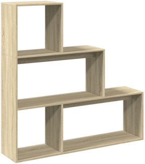 vidaXL Raumteiler-Bücherregal 3 Stufen Sonoma-Eiche 123x29x123 cm 857987
