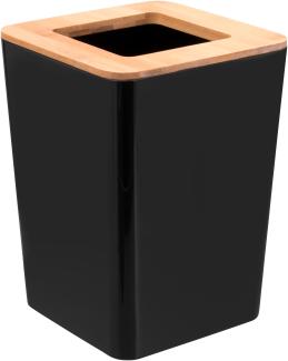 bremermann Kosmetikeimer Kosmetikeimer CALVI aus Bambus und Kunststoff // Abfalleimer, schwarz