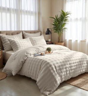 Sitheim-Europe Bettwäsche Bettwäsche-Set Bettbezug Pom Pom, 3 teilig