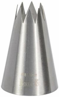 Birkmann Sterntülle #18, Spritztülle, Garniertülle, Backzubehör, Edelstahl, Ø 1. 5 cm, 411258