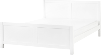 Bett mit Lattenrost Holz CHAMPAGNAT 180 x 200 cm Weiß