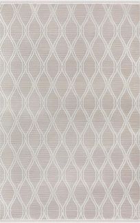 Teppich Recycle Läufer 150 x 230 cm Polyester Beige 88642509 [en. casa]