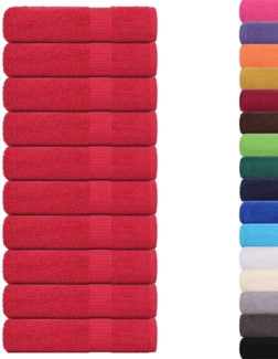 vidaXL Badetücher 10 Stk. Rot 100x150 cm 360 g/m² 100% Baumwolle 136934