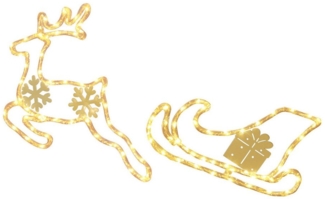 Elegear LED-Lichterkette LED Dekolicht Weihnachtsfigur Weihnachtsbaum/Jesus für Weihnachten, Weihnachtsdeko fenster Mit 8 Modi Timer Für Hof Zimmer Fensterbank