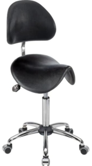 meychair Hocker 4136 A4R-MED-TR-PU Rollen Rücken schwarz