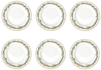 EasyLife Speiseteller White Forest, Spülmaschinengeeignet, Weiß, Motiv: Winterwald