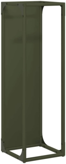 vidaXL Brennholzregal Olivgrün 25x25x80 cm Kaltgewalzter Stahl 864266