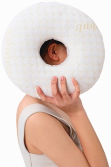 Coonoor Microfaserkissen Piercing Ohrloch-Kissen, Donut Kissen Piercing mit Ohrloch, Seitenschläferkissen, Kissen Seitenschläfer