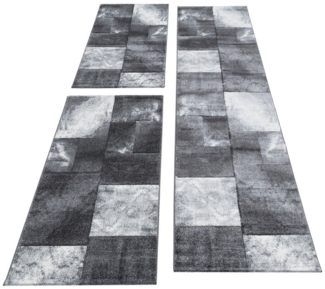 SIMPEX24 Kurzflor-Bettumrandung Unicolor - Einfarbig, Höhe 13 mm, (Bett-Set, 3-tlg, Bettvorlage), Schlafzimmer Teppich Bettumrandung Läufer Set 3 teilig