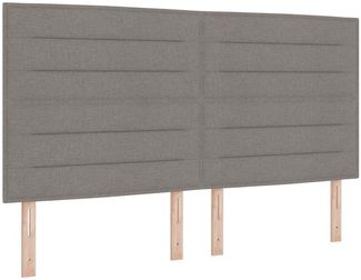 vidaXL Boxspringbett mit Matratze mit LED Taupe 180x200 cm Stoff 3342813