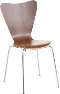 Besucherstuhl BERLIN - Holz Walnuss 45x49x85 cm | Besucherstühle Konferenzstuhl Wartezimmerstuhl Bürostühle Bürostuhl Konferenzraum Wartezimmer