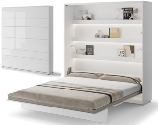 Compleo Schrankbett Vertical Wandklappbett Lenart Bed Concept, Ideal für kleine Räume