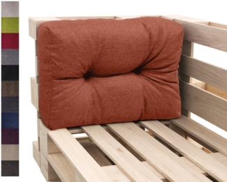 sunnypillow Rückenkissen Palettenkissen gesteppt Seitenkissen 60 x 40 x 15 cm, Orange