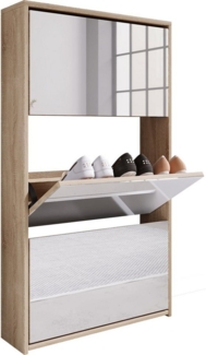 VCM Schuhschrank Stido 917474 Honig-Eiche H. 112 x B. x 63 x T. 17 cm