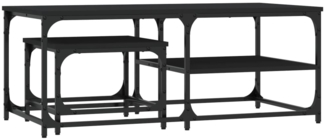 Couchtische, Sofatische 2 Stk. Schwarz Holzwerkstoff