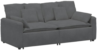 vidaXL Modulares Sofa mit Kissen Dunkelgrau 3321138