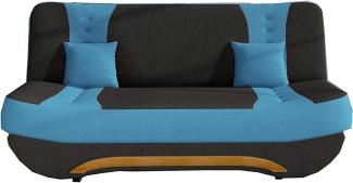 MOEBLO Schlafsofa Feba, Couch für Wohnzimmer Sofagarnitur Polstersofa Kippsofa Klappsofa Click-Clack, mit Schlaffunktion und Bettkasten