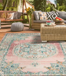 merinos Teppich Salsa Outdoor 20053, rechteckig, Höhe: 4 mm, In- und Outdoor geeignet, Außenbereich, Balkon, robust, Vintage