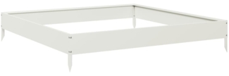 vidaXL Hochbeet Weiß 100x100x18,5 cm Stahl 851011