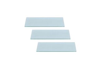 Basera® Schneidebrett Glasschneideplatte 3er aus Sicherheitsglas mit Silikonfüßen, ESG-Sicherheitsglas, (3-St), transparent, 30 x 20 cm