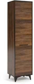 AX LIVING schmaler Kleiderschrank Stauraum Fabriani S1D Shirin Walnut