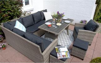 Garten Ecklounge Set Alpina grau