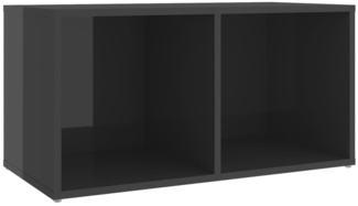 vidaXL TV-Schrank Hochglanz-Grau 72x35x36,5 cm Holzwerkstoff 805533