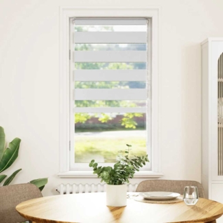 vidaXL Zebrarollo Weiß 55x100 cm Stoffbreite 50,9 cm Polyester 4014720