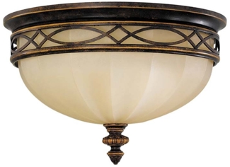 Elstead Lighting Drawing Room Deckenleuchte 3-Light Wallnuss Braun 36cm E27