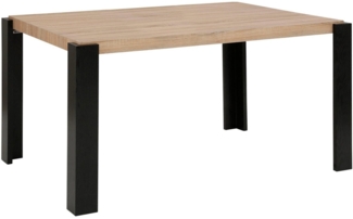 loft24 Esstisch Charlotte, Tischplatte in Eichenoptik, Scandi Design, Breite 120 cm