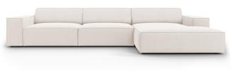 Micadoni 4-Sitzer Ecksofa Jodie Light Beige