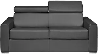 Vente-unique - VIZIR Sofa Leder Grau - B 223 cm94 cm x H 110 cm95 cm x L 216 cm