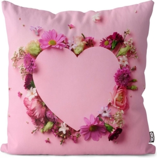 VOID Kissenbezug, (1 Stück), Pink Herz Liebe Mama Muttertag herz liebe rosa geschenk hintergrund f