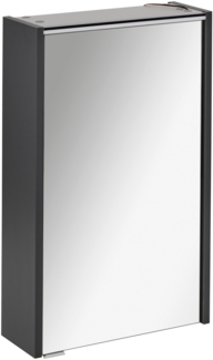 Fackelmann DENVER LED Spiegelschrank 42 cm breit, Schwarz (Anthrazit)