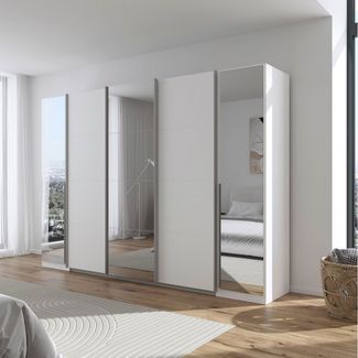 OTTO home Schwebetürenschrank Dreh-/Schwebetürenschrank Kleiderschrank Familie, Agordo (B/H/T ca. 301x210X62cm, viele Farben & auch mit Spiegeln erhältlich) Stauraumwunder TOPSELLER, verschiedene Grifffarben Made in GERMANY