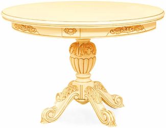 Casa Padrino Luxus Barock Esstisch Elfenbein / Gold 120-160 cm - Esszimmer Möbel