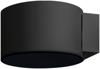 Braytron LED Wandleuchte Schwarz Rund up&down Außenwandleuchte Wandlampe IP20 8W Warmweiß