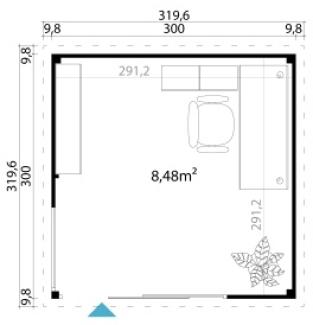 Lasita Maja Gartenhaus Domeo 1-4 Gartenhaus aus Holz Holzhaus mit 44 mm Wandstärke Blockbohlenhaus mit Montagematerial