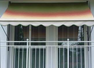 Angerer Klemmmarkise Exklusiv - Markise für Sonnenschutz - Montage ohne Bohren und Dübeln - ideale Balkonmarkise für Mietwohnungen (300 cm, Multicolor)