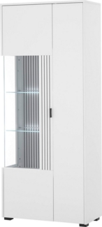 INOSIGN Stauraumvitrine Hudson in moderner Trendfarbe, Griffe aus Metall (Schwarz), Höhe 180 cm