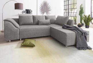 COLLECTION AB Ecksofa Sally L-Form, mit und ohne Bettfunktion, inklusive loser Rücken- und Zierkissen