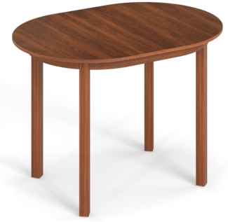 Ovaler Esstisch für 2-4 Personen Küchentisch aus Holz Esszimmertisch Holztisch Walnuss